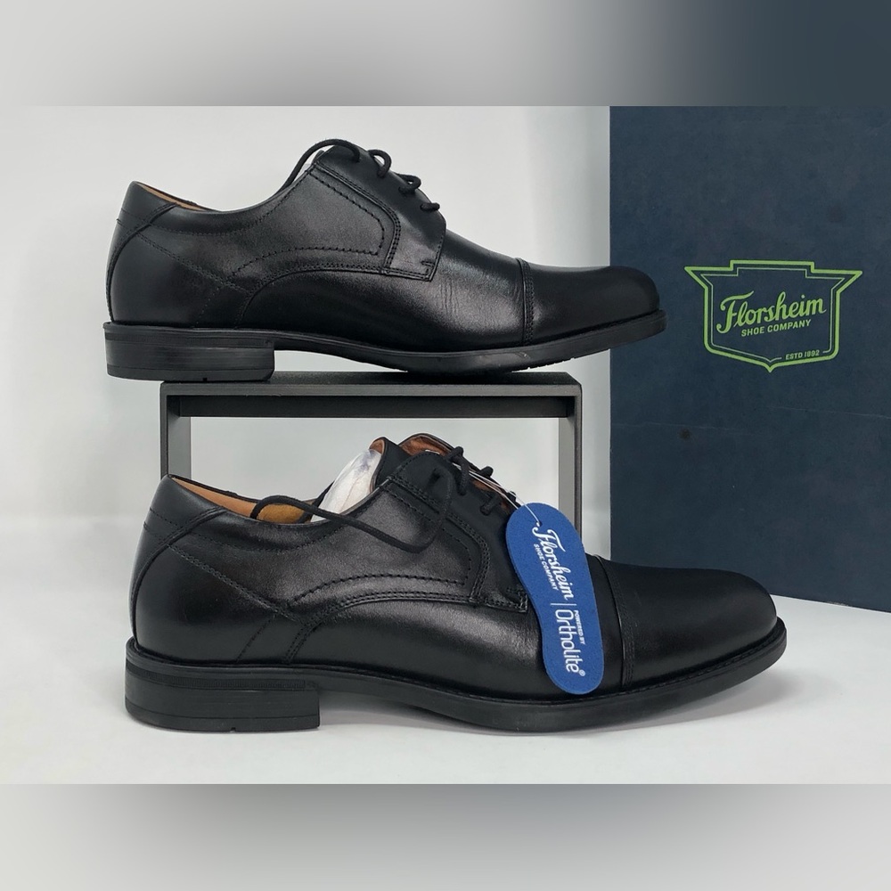 Florsheim Men’s Midtown Cap Oxford Leather Dress Shoes - Size 9 B